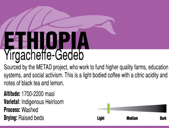 Ethiopia Yirgacheffe Gedeb